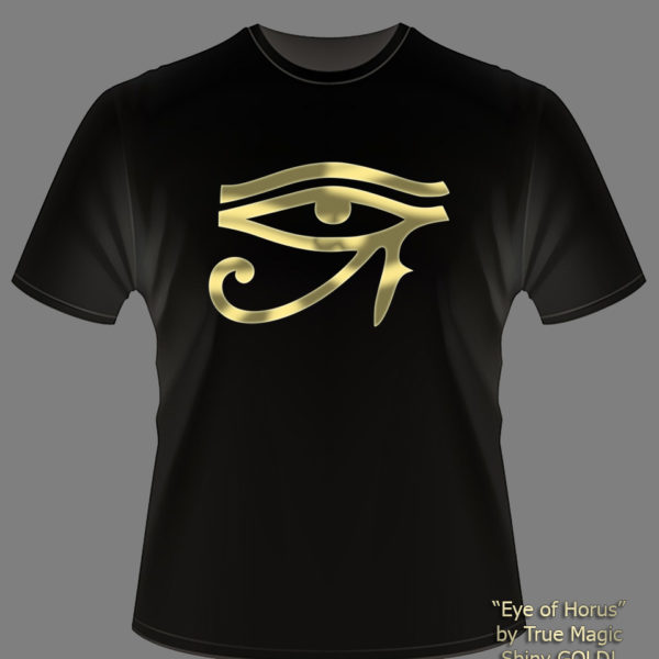 Koszulka męska True Magic „Oko Horusa” (złoto i czerń) (Premium!)
